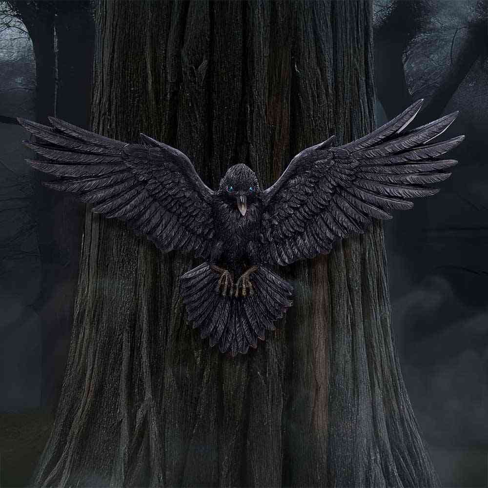 Nemesis Now - Flight of the Raven Wanddekoration - Schwarz